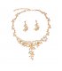 SET492 - Pearl crystal necklace set
